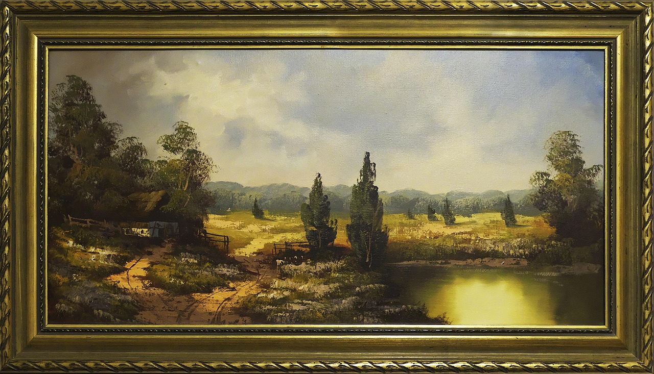 painting, frame, landscape, painted, art, picture frame, old, romantic, framed, landscape paintings, wooden frame, frame, picture frame, picture frame, picture frame, picture frame, picture frame